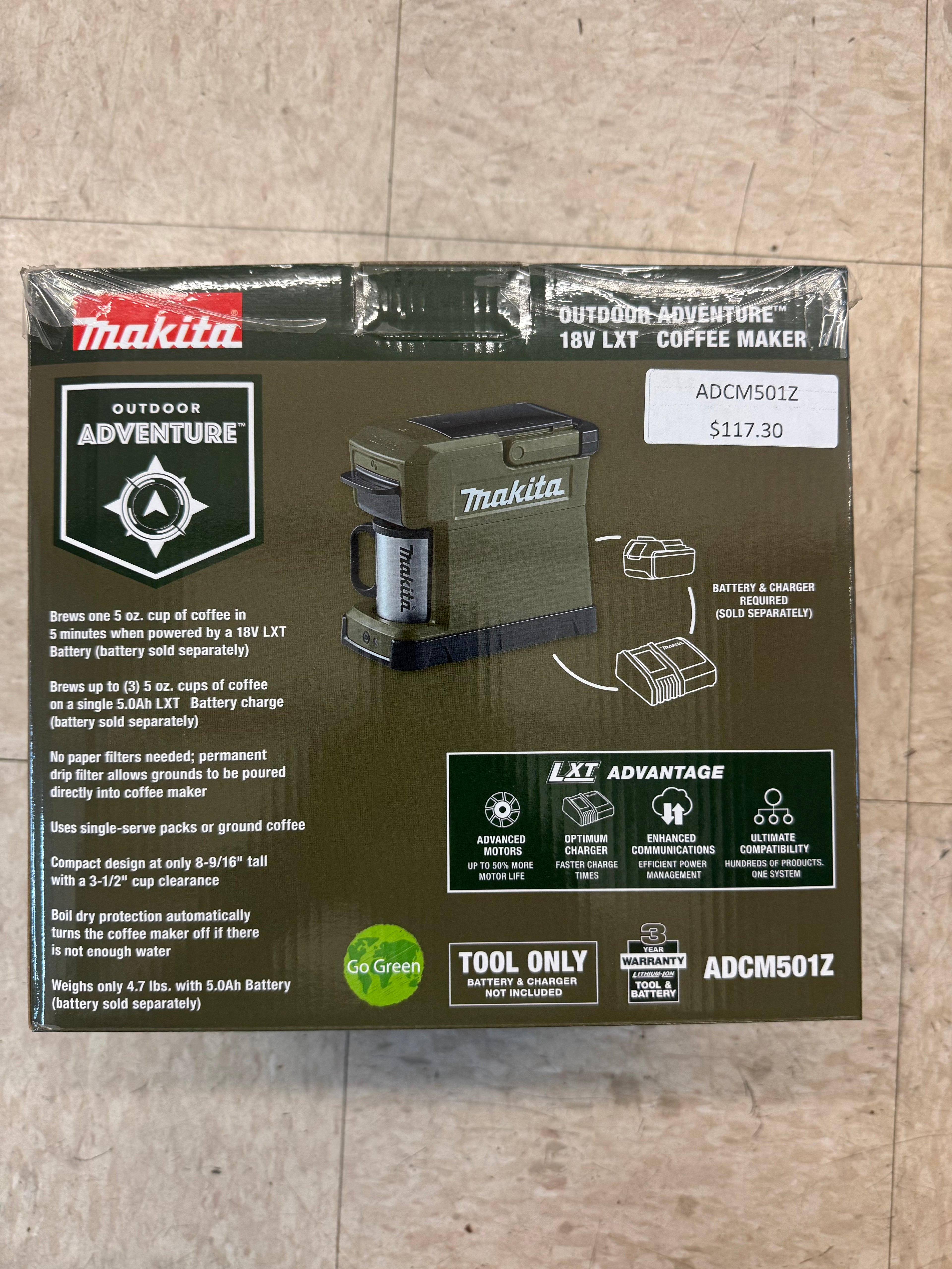 Makita Outdoor Adventure 18V LXT Coffee Maker