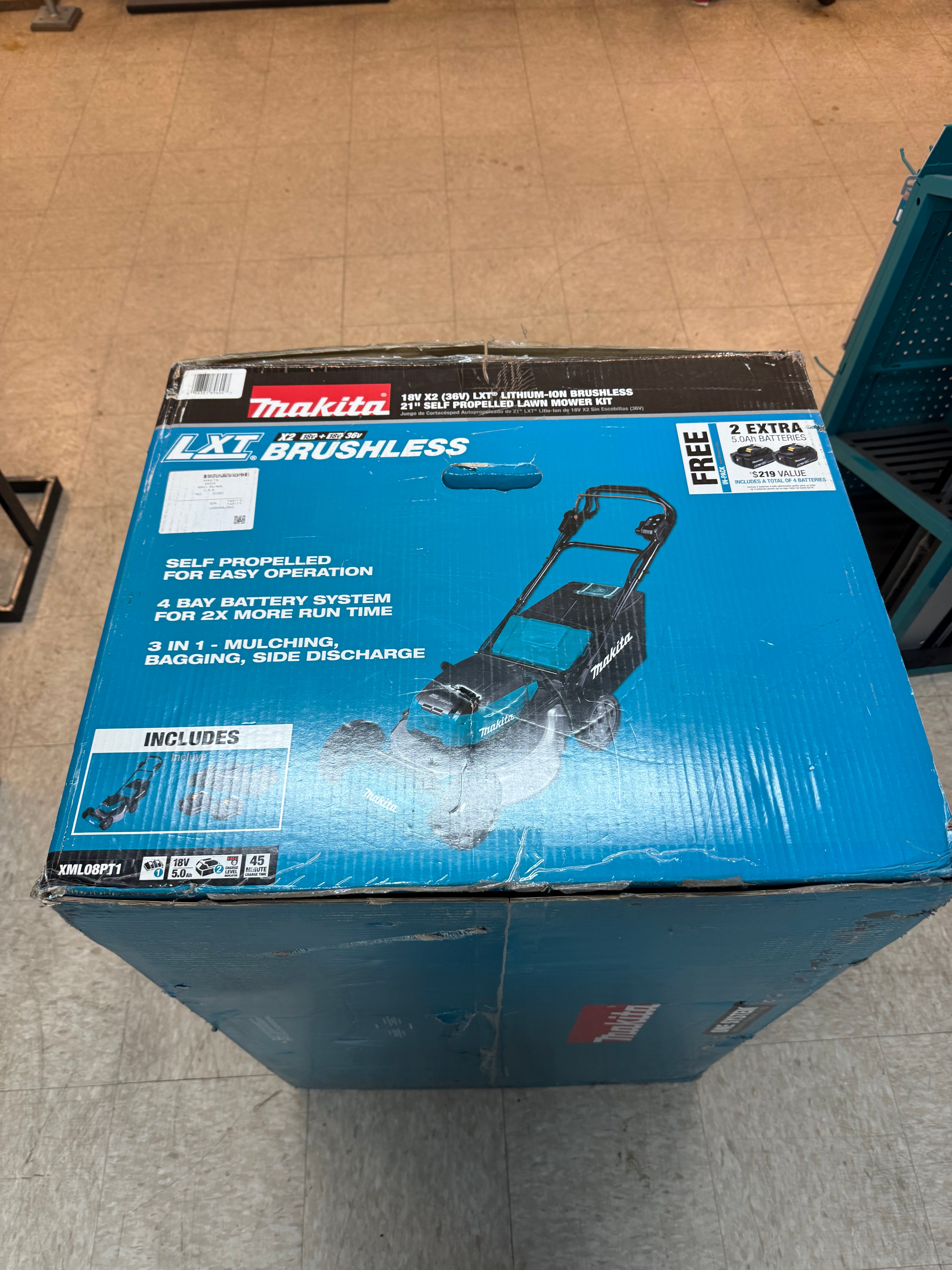 18v x2 (36v) LXT Lithium-ion  Brushless 21” Self Propelled Lawn mower Kit