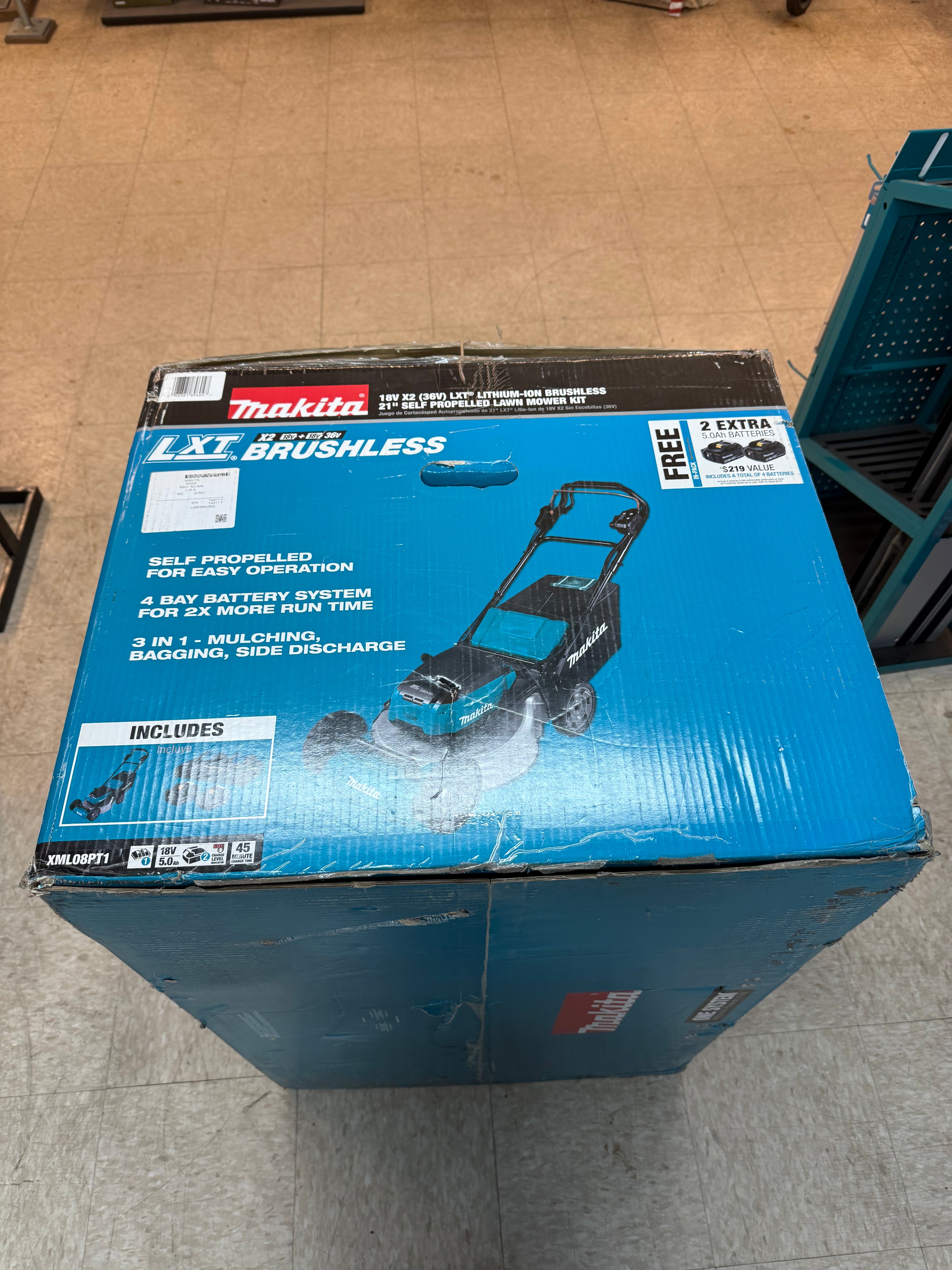 18v x2 (36v) LXT Lithium-ion  Brushless 21” Self Propelled Lawn mower Kit