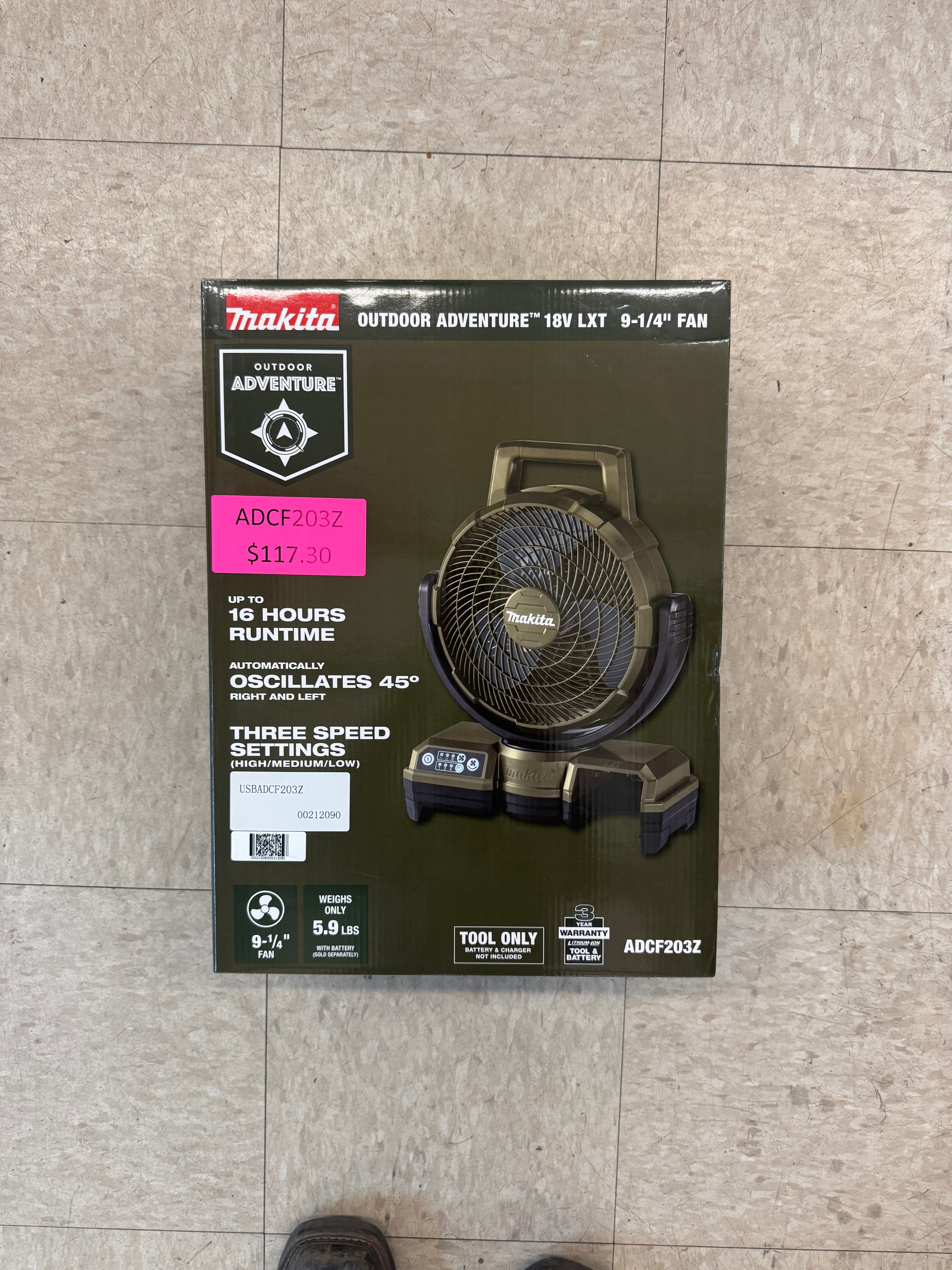 Makita Outdoor Adventure 18V LXT 9-1/4 Fan